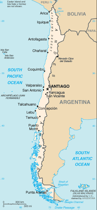 Map of Chile