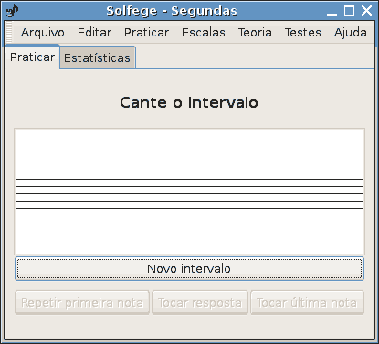 Screenshot do exercício cantar intervalo.
