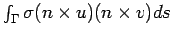 $\int_\Gamma \sigma (n \times u) (n \times v) ds$