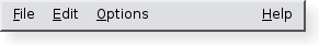 A menu bar shown in the Motif widget style.