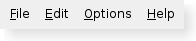 A menu bar shown in the Plastique widget style.
