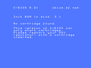 No cartridge found.