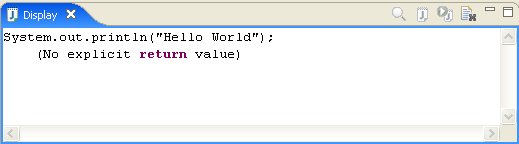 Dsiplay command result