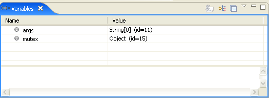Variables View with columns