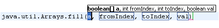 content assist inserted argument names