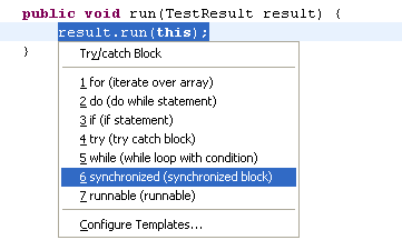 'Surround with templates' quick assist