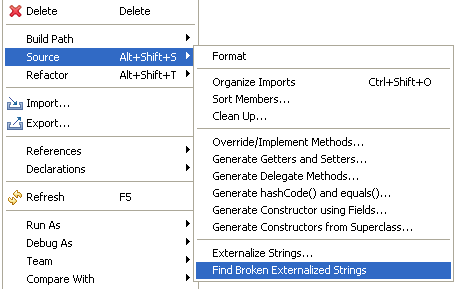 Find Broken Externalized Strings action
