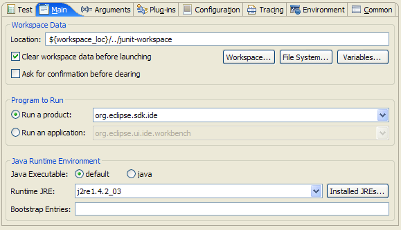 JUnit Plug-in Main