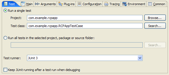 JUnit Plug-in Test