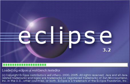 Picture of the startup progress in the splash screen