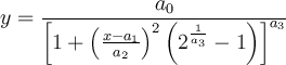 Type in program "info Pearson7" to see the formula.