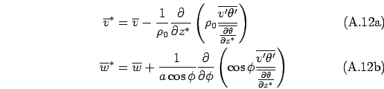 \begin{subequations}\begin{align} \overline{v}^*  & = \overline{v}  - \Dinv{...
...\theta'}} {\overline{\DP{\theta}{z^*}}} \right) \end{align}\end{subequations}