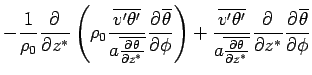 $\displaystyle - \Dinv{\rho_0} \DP{}{z^*} \left( \rho_0  \frac{\overline{v'\th...
...eta'}} {a \overline{\DP{\theta}{z^*}}} \DP{}{z^*}\DP{\overline{\theta}}{\phi}$