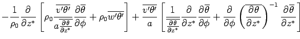 $\displaystyle - \Dinv{\rho_0} \DP{}{z^*} \left[ \rho_0  \frac{\overline{v'\th...
... \overline{\DP{\theta}{z^*}} \right)^{-1} \DP{\overline{\theta}}{z^*} \right]$