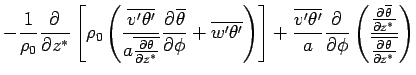 $\displaystyle - \Dinv{\rho_0} \DP{}{z^*} \left[ \rho_0  \left( \frac{\overli...
... \frac{ \DP{\overline{\theta}}{z^*} } { \overline{\DP{\theta}{z^*}} } \right)$