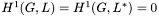 $H^1(G,L) = H^1(G,L^*) = 0$