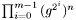 $\prod_{i=0}^{m-1}{(g^{2^i})^n}$