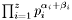 $\prod_{i=1}^{z}p_i^{\alpha_i + \beta_i}$