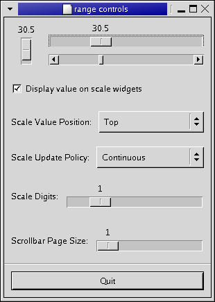 Range Widgets